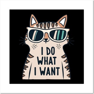 Cat I do what i want Posters and Art